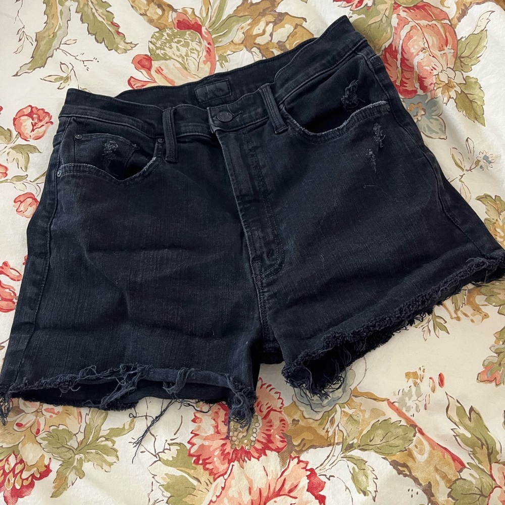 MOTHER Black Denim Shorts size 27